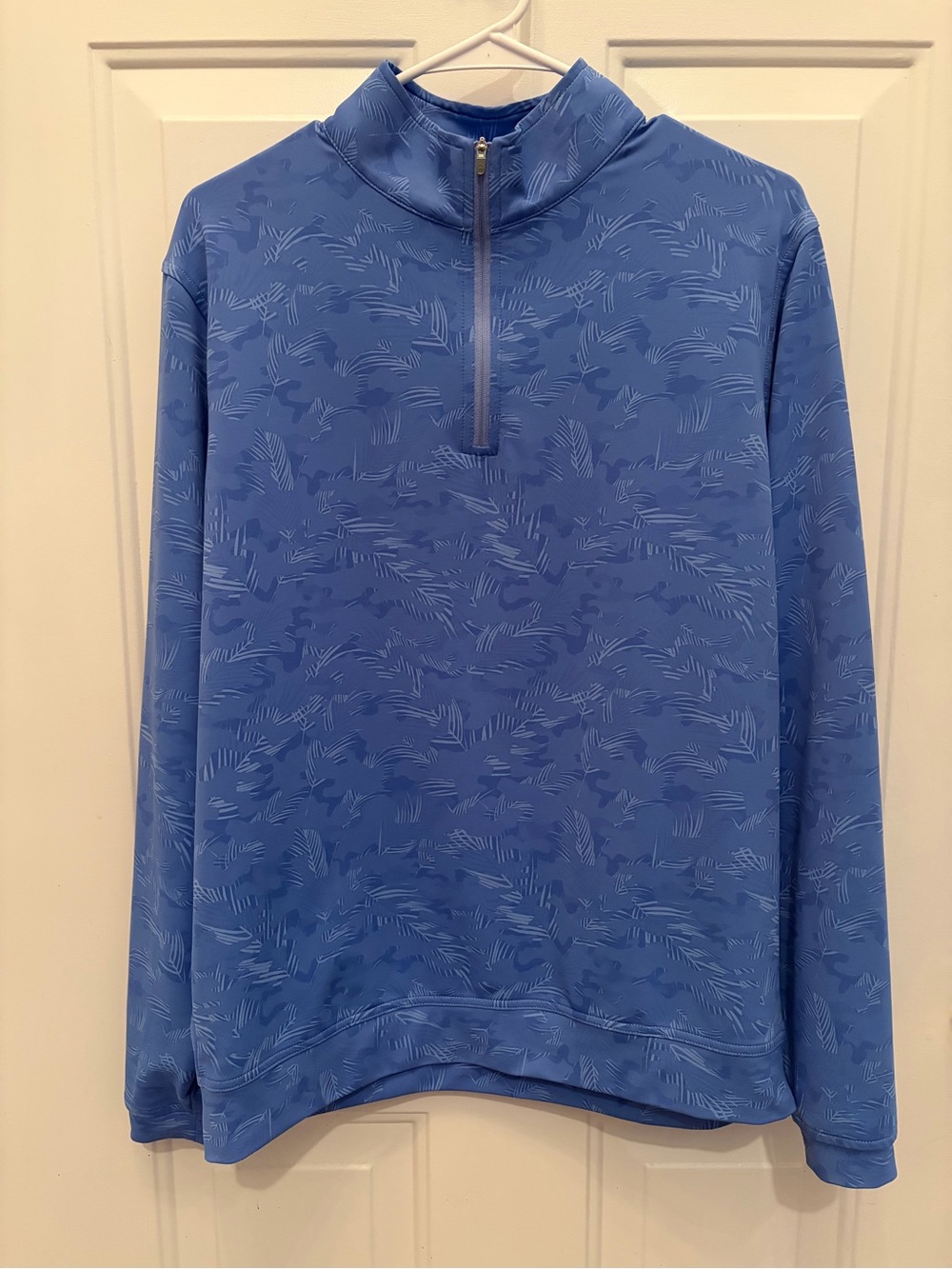 Peter Millar Blue Tropical Camo Print Perth Performance Pullover